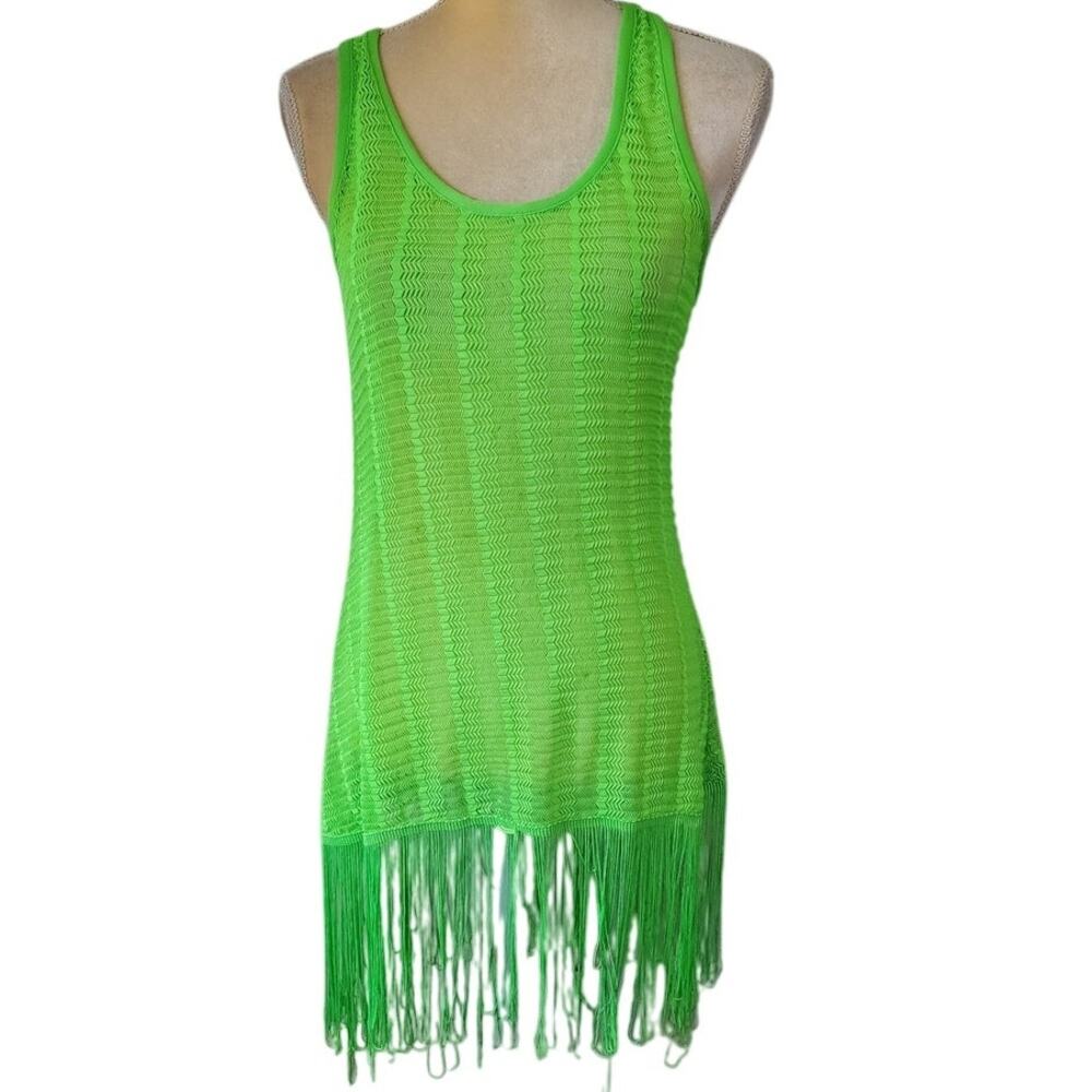 Cristinalove Green Neon Beach Pool Cover Up Size Large